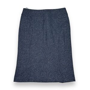Lafayette 148 Wool Blend Tweed Style‎ Knee Length Skirt Womens 8 Blue